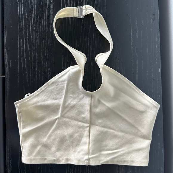 Sunday Best Cream Halter Crop Top - Picture 1 of 3